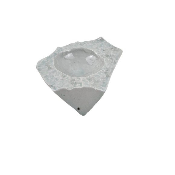 John Shedd Art Pottery Ashtray Indented Circle Gray Studio Ceramic Signed - Picture 2 of 11